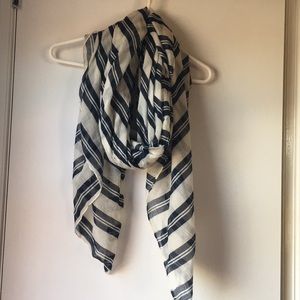 Light Navy Blue striped scarf